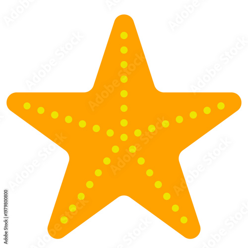 Starfish icon, Flat design style vector illustration