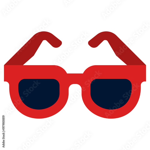 Sunglasses icon, Flat design style vector illustration