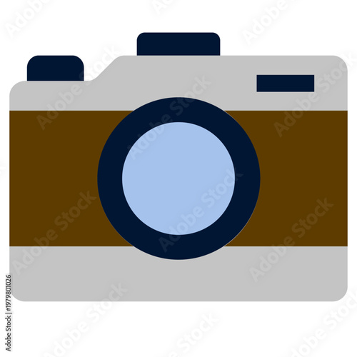 Camera icon, Flat design style vector illustration