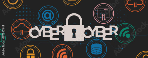 Cyber technology concept web services for business and internet project.