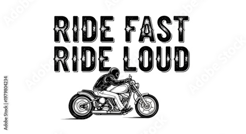 Motorcycle Ride Fast Sign.