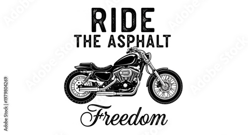 Motorcycle Ride Freedom Asphalt.