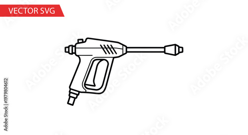 High Pressure Washer Gun Icon Vector Illustration