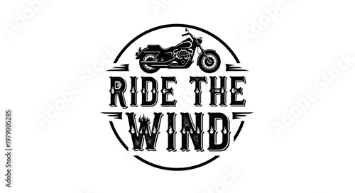 Motorcycle Ride The Wind Emblem.