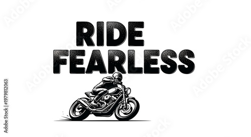 Motorcycle Rider Fearless Road Adventure.