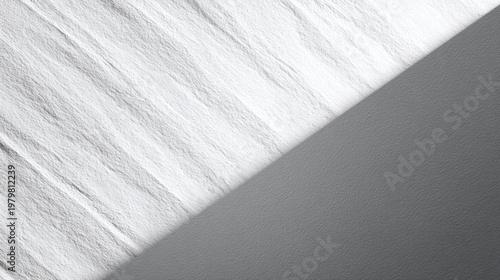 White Textured Surface with Subtle Shadow and Abstract Lines Creating a Modern and Minimalistic Aesthetic for Artistic Design and Background Use