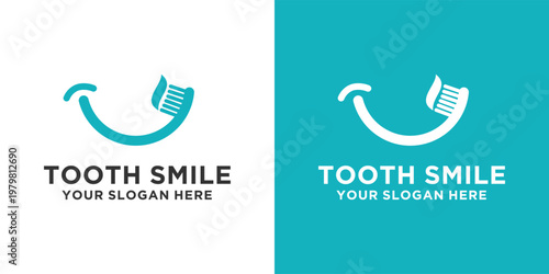 Tooth Smile Dental Care Logo Design 