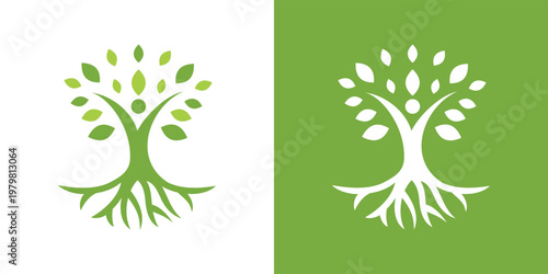 Life Tree in Growth: A vibrant image presents a stylized tree with a human figure at its core, symbolizing growth, connection, and the harmony between humanity and nature.