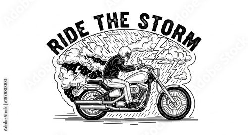 Motorcycle Riding Storm Weather.