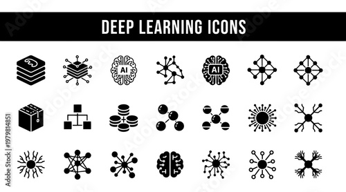 Deep Learning Icons Set Minimalist Style Energetic Mood.svg