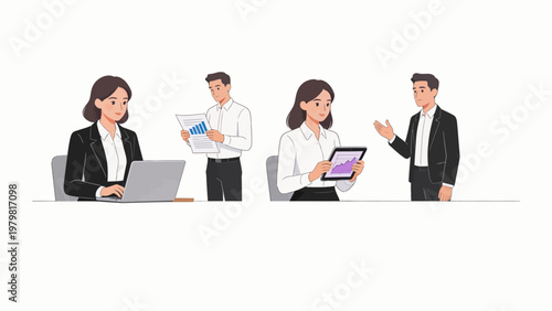 office workers in business attire