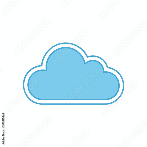 Minimalist Cloud Illustration for Technology and Communication Concepts