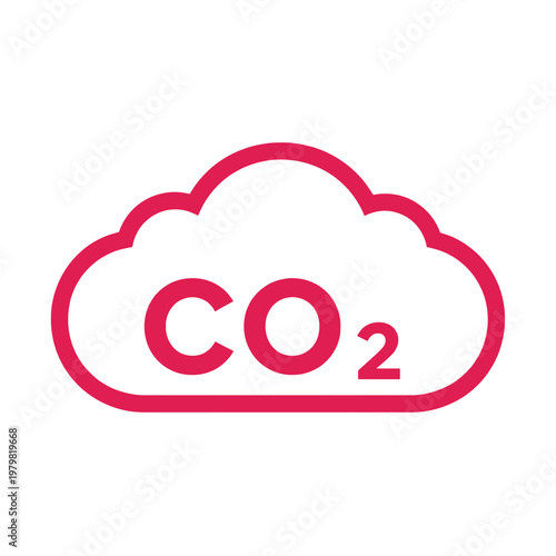 Carbon Dioxide Cloud Icon with Gradient Color