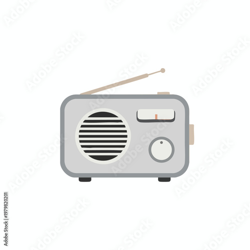 Vintage Portable Radio Device for Vintage Technology and Nostalgia Concepts