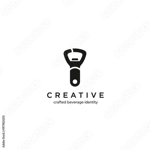 Black bottle opener metal tool.