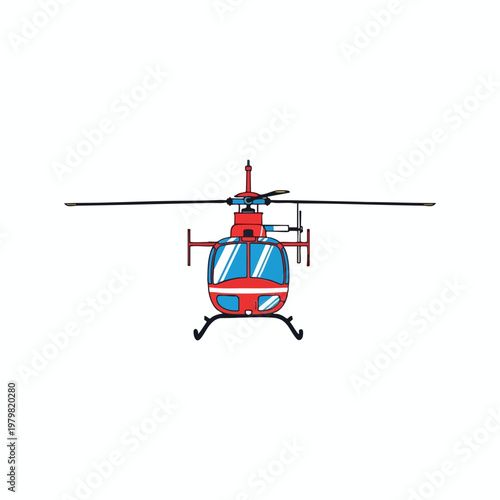 Rescue helicopter flying in the sky over open landscape