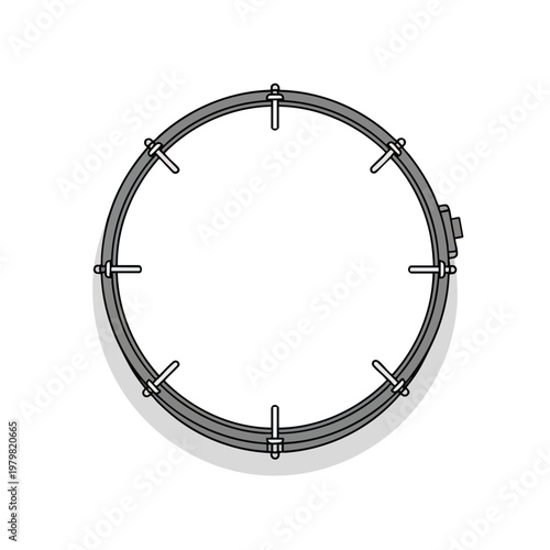 Minimalist Modern Circular Wall Clock with Metal Frame