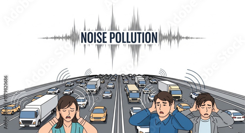 Noise Pollution From Traffic Jam.