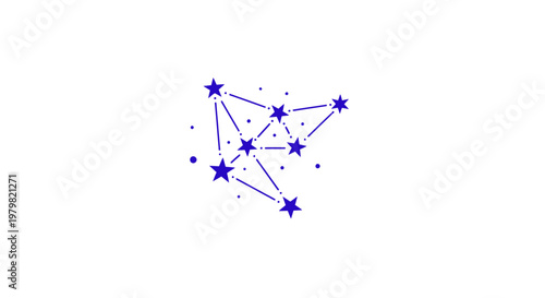 A stylized illustration of a constellation pattern.