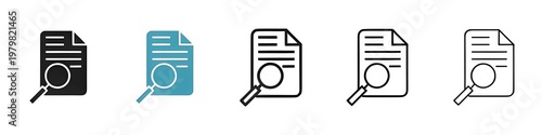 Photos Case Analysis Vector Icon Set