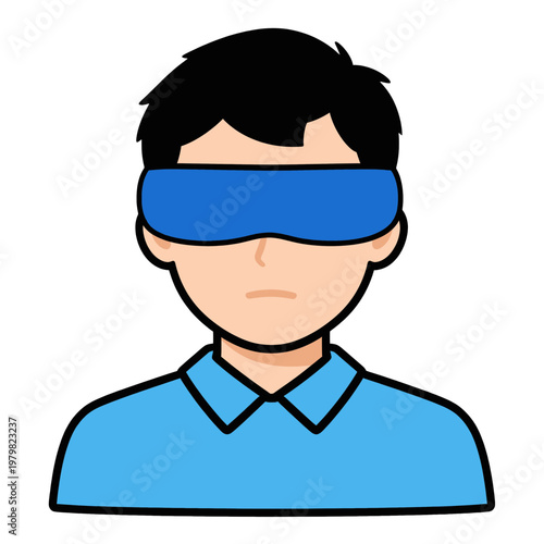 Person Wearing Blindfold Flat Icon