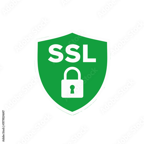 Ssl Security Shield with Lock Icon