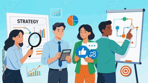 Business team discussing strategy