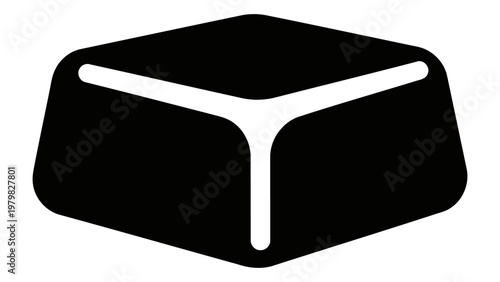 Weightlifting chalk block icon isolated on white background