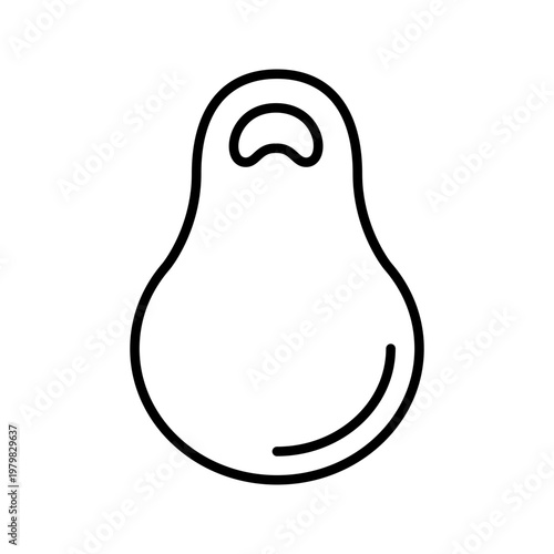 Beef steak icon. Food and meat line symbol. Black and white.