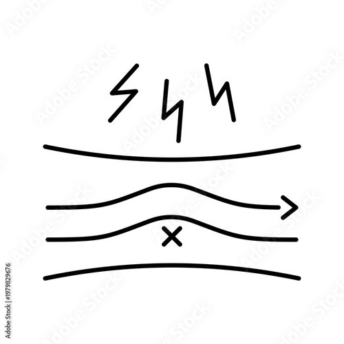 Blood clot icon. Healthcare and thrombosis line symbol. Black and white.