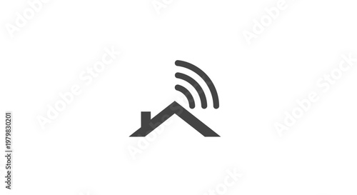 Black WiFi symbol logo icon graphic.