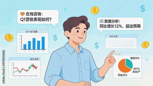 Business data analysis man