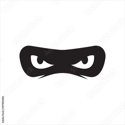 ninja mask isolated on white background.