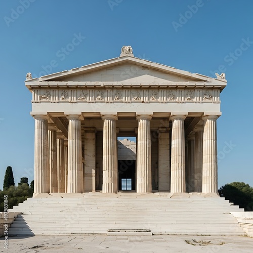Temple of Aphaia - Ancient Greek Doric Architecture on Aegina Island.