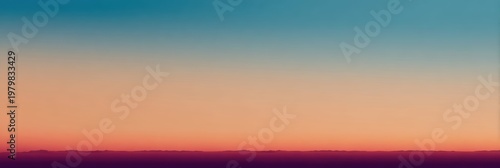 Serene Sunset Over Horizon with Soft Gradient Colors in Sky
