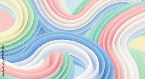 Abstract Swirls of Pastel Colors Flowing Gracefully.