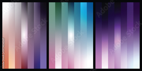 Soft Gradient Abstract Poster Background Set, Minimal Design Vector