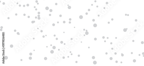 Grey dots scattered on transparent background vector illustration design element
