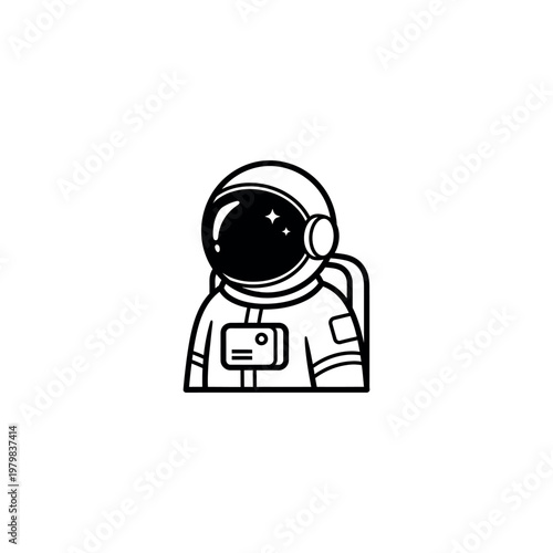 Astronaut in Space Suit Illustration.