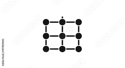 Connected dots in a grid pattern.