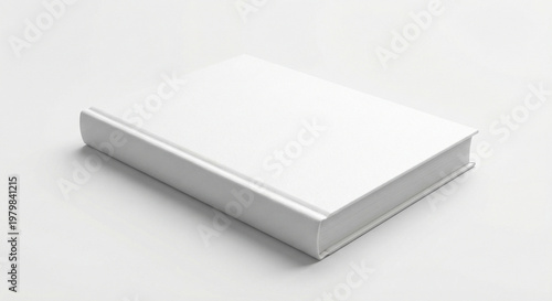 Mockup de livro de capa dura em branco isolado no fundo branco para apresentação de design
