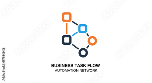 Business task flow automation network diagram.
