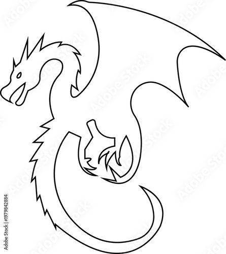 dragon icon, vector brushstroke watercolor tribal tattoo oriental calligraphy kit. Abstract snake silhouette stains, vintage zodiac traditional painting, abstract design elements, banner clipart