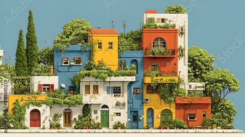 Compact housing hero layout, clean composition, strong copy space