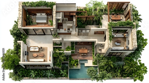 Premium home layout with large terrace and lounge zones