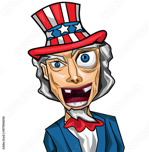 cute uncle sam face 