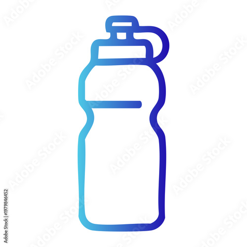 Gradient Blue Water Bottle Icon