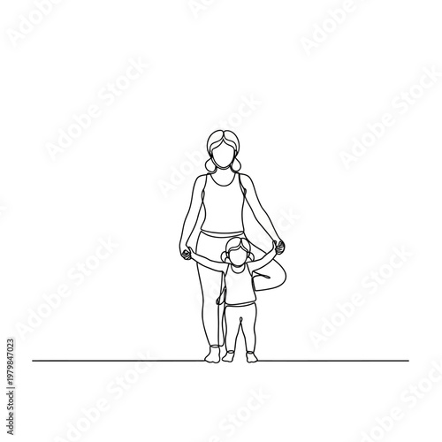 Continuous line drawing of a moth