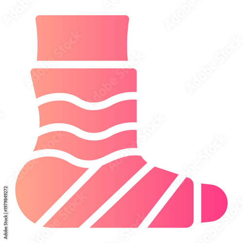 broken leg gradient icon