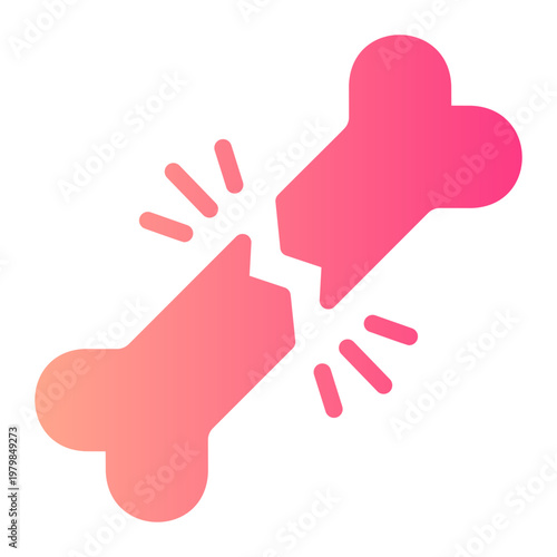 bone fracture gradient icon